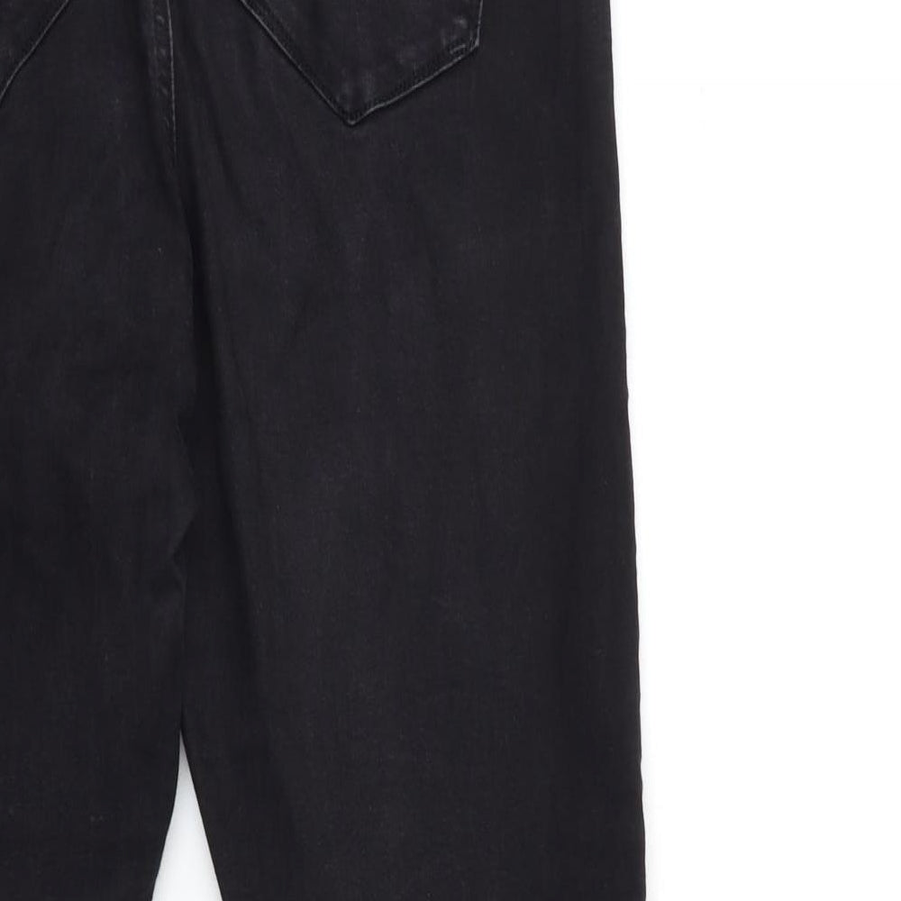 Denim & Co. Womens Black Denim Skinny Jeans Size 14 L26 in