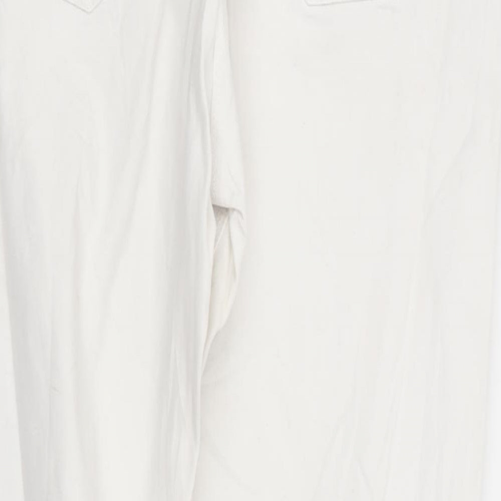 women Womens White Skinny Jeans Size 14 L30 in