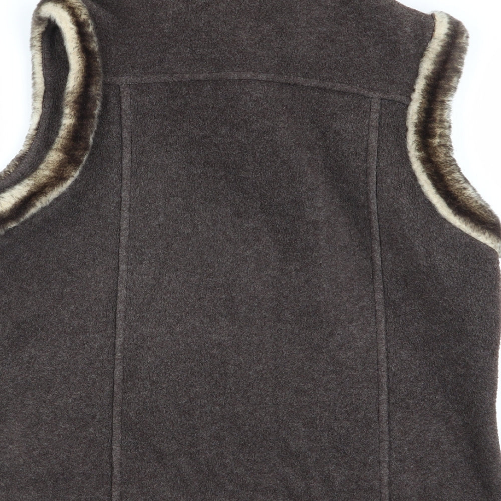 Marks & Spencer Womens Brown Full Zip Jumper Size 12