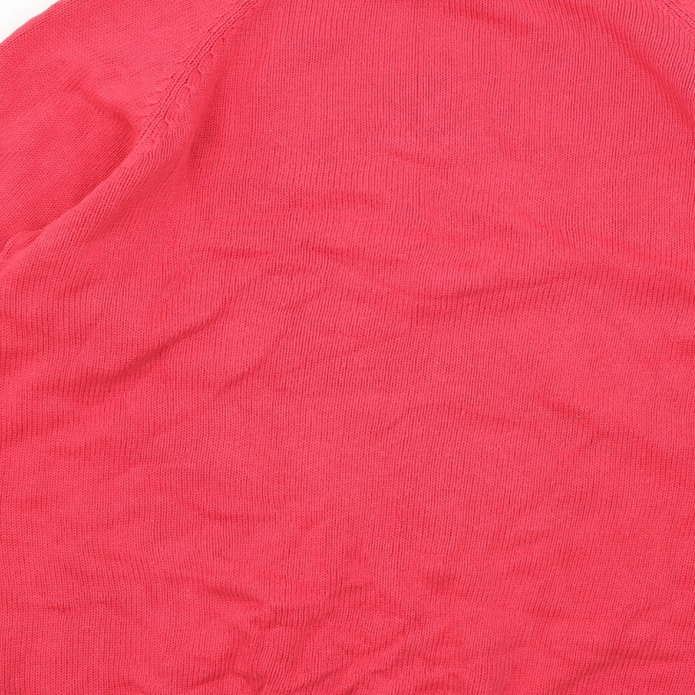 Cool Cotton Womens Pink Knit Pullover Jumper One Size