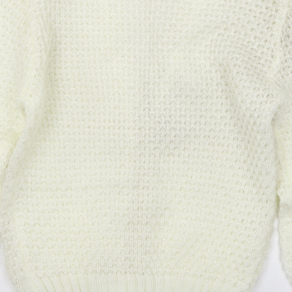 Sunhanit Womens Ivory Knit Cardigan Jumper Size S