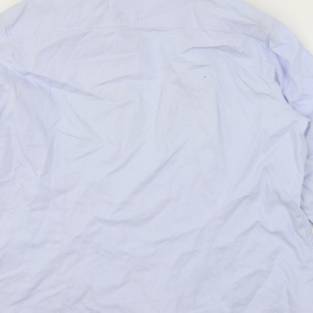 Burton Mens Blue Button-Up Size 17.5