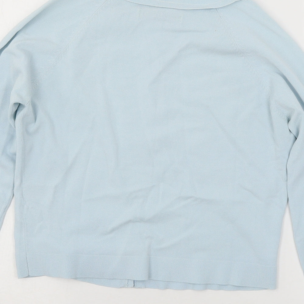 Jesire Womens Blue Knit Cardigan Jumper Size S