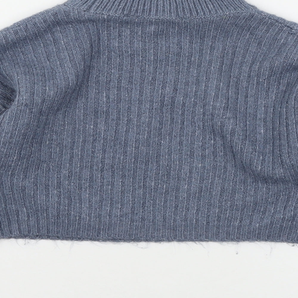 New Look Girls Blue Knit Pullover Jumper Size 10 Years