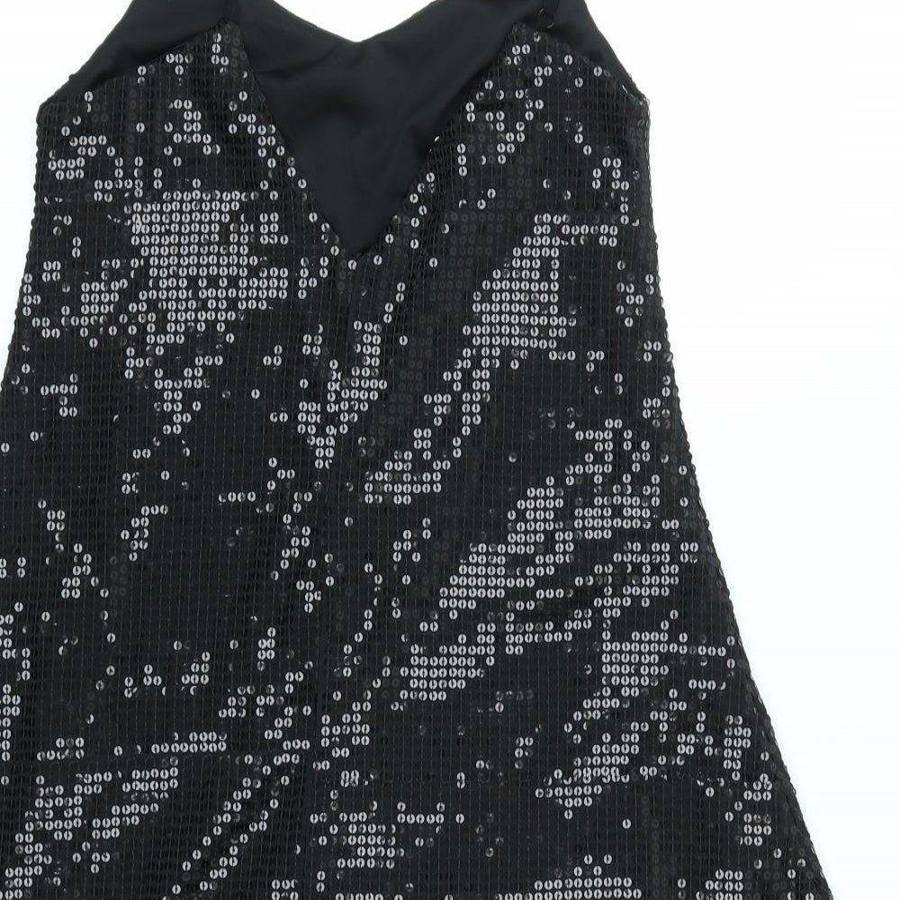 Evita Womens Black Fit & Flare Size 10