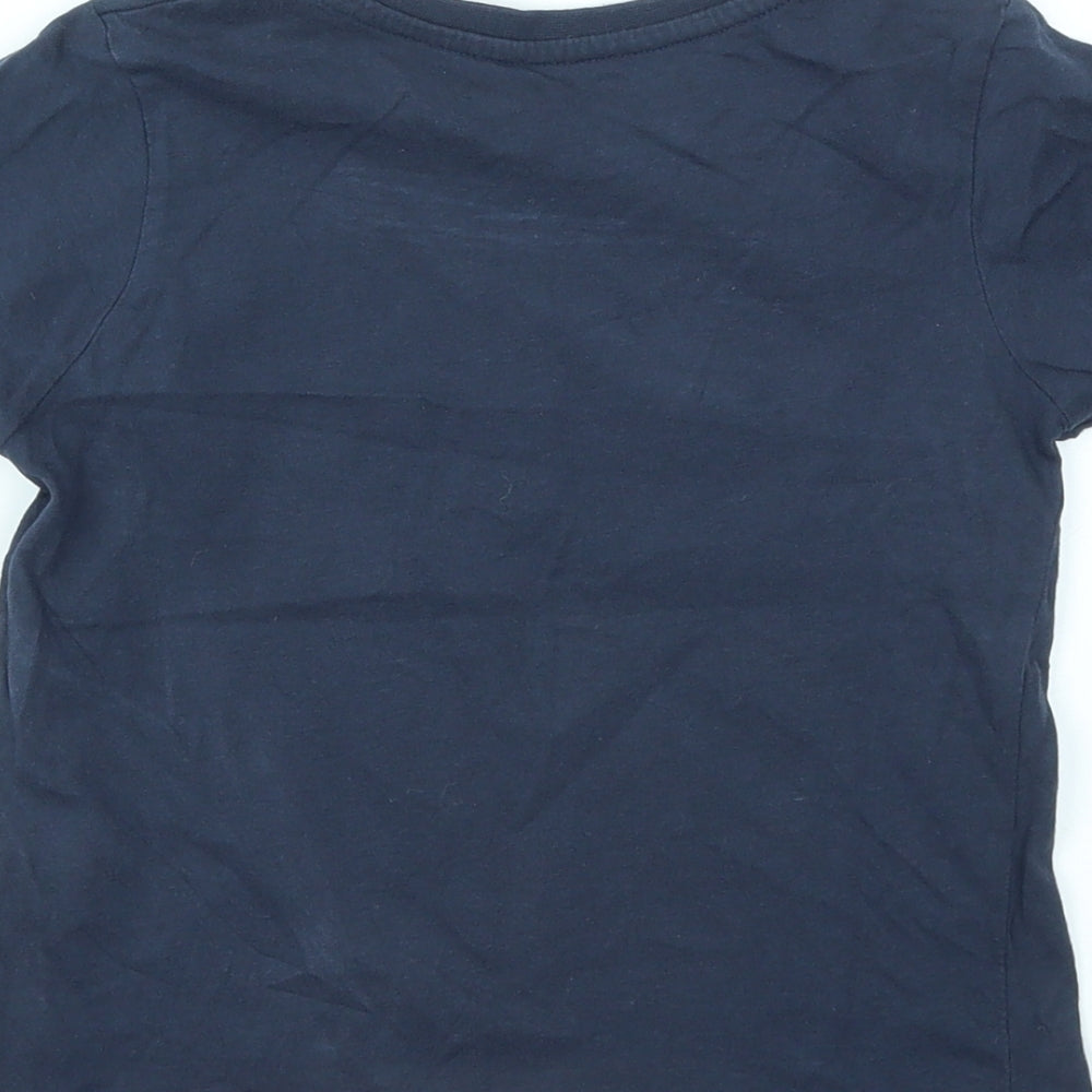 Primark Girls Blue Basic T-Shirt Size 4-5 Years