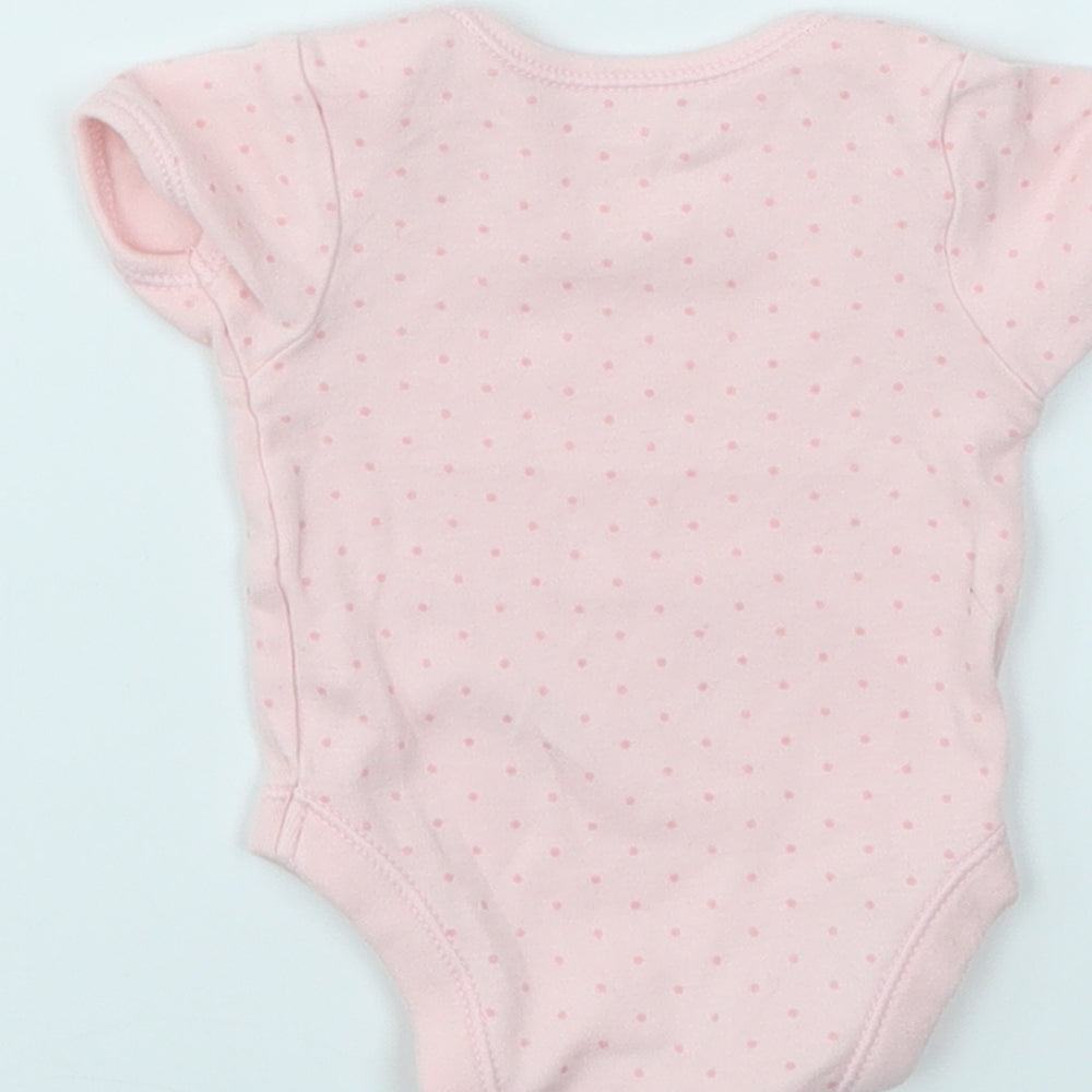 George Girls Pink Spotted Babygrow One-Piece Size Newborn