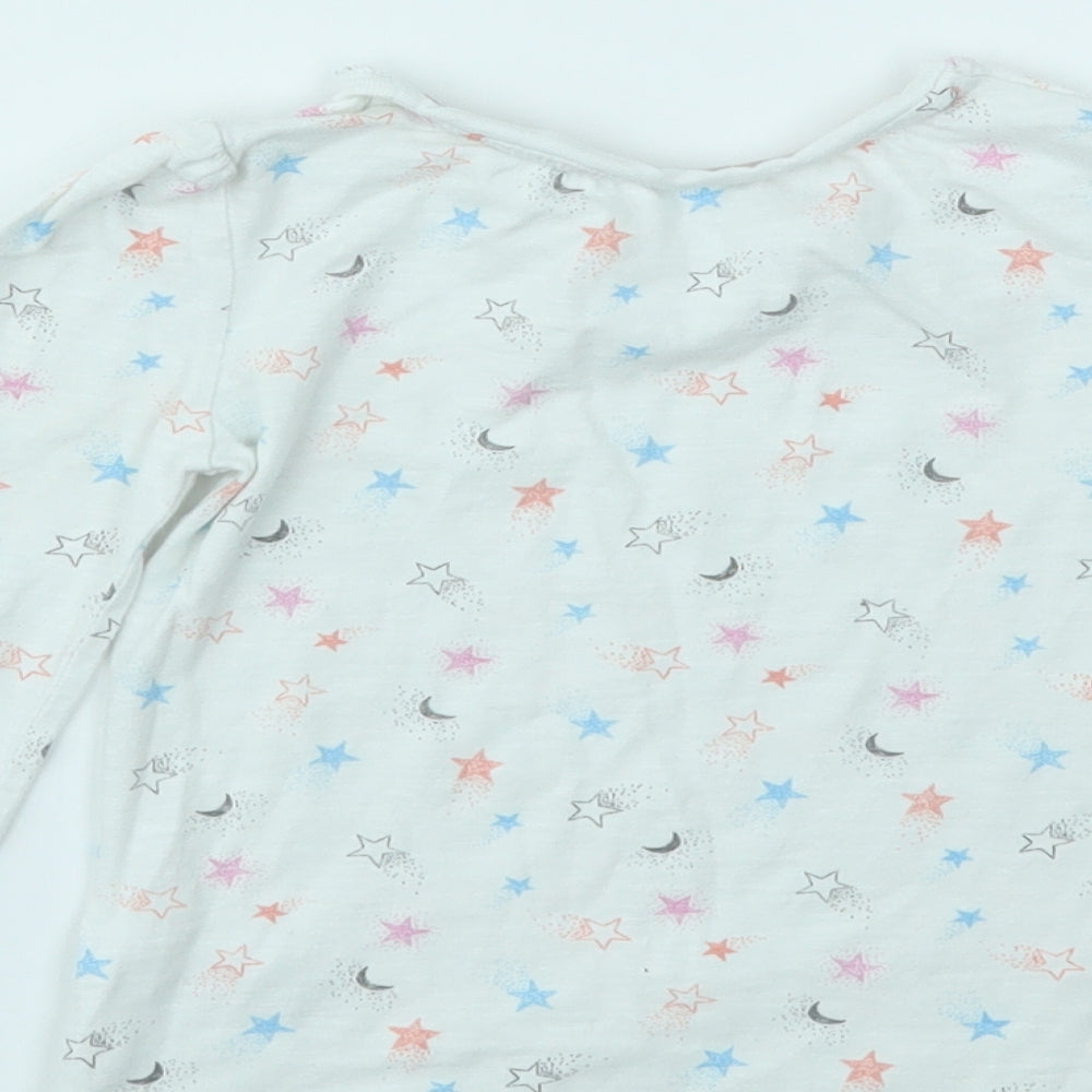M Girls Multicoloured Geometric Basic T-Shirt Size 2-3 Years