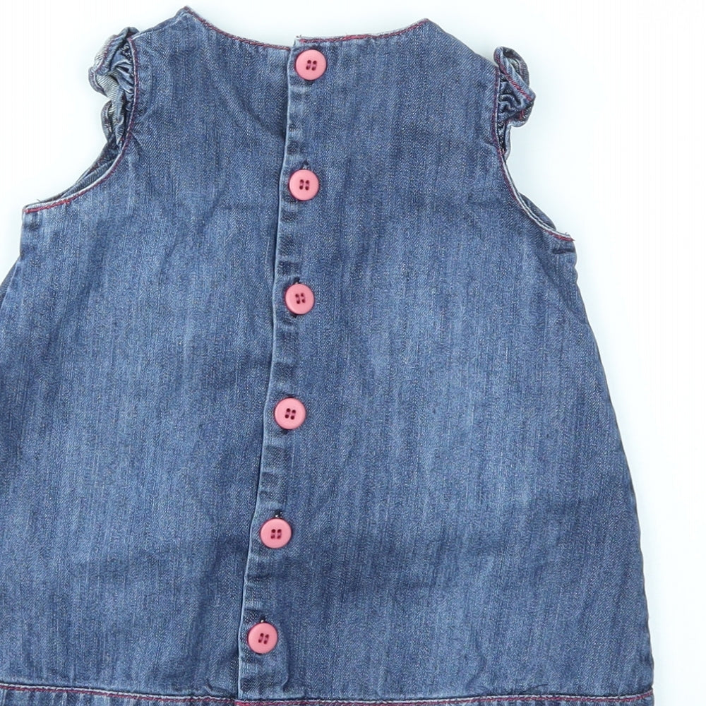 mamas & papas Girls Blue Fit & Flare Size 9-12 Months