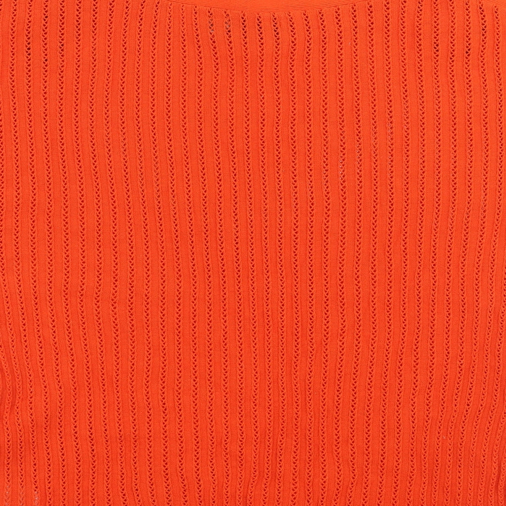 Bonprix Womens Orange Striped Pullover Jumper Size S