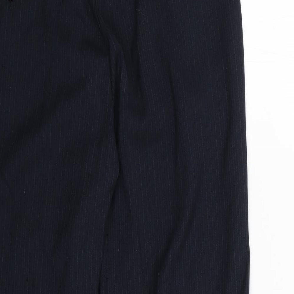 Next Womens Blue Striped Trousers Size 10 L26 in