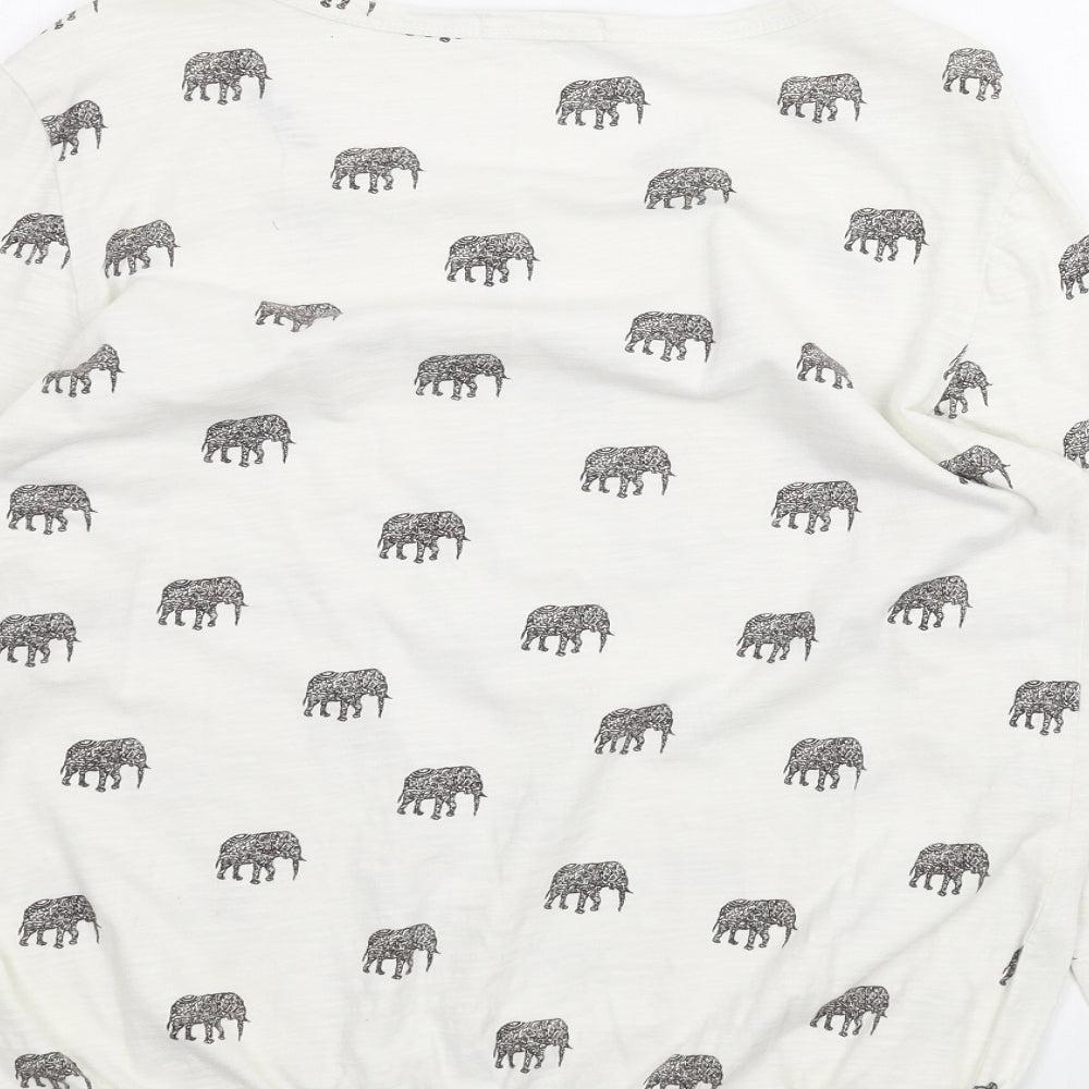 TRS Womens White Basic T-Shirt Size 12
