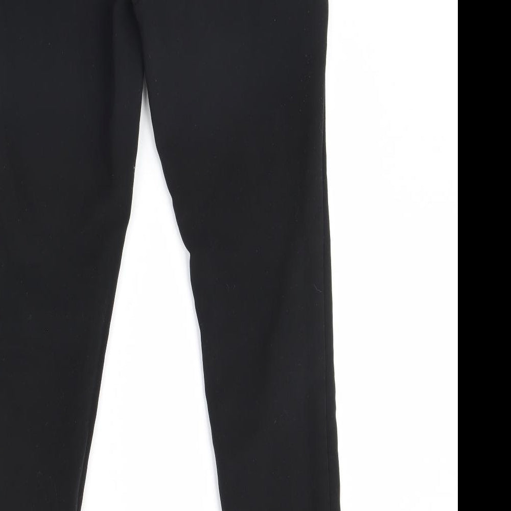 m&s Womens Black Trousers Size 8 L28 in