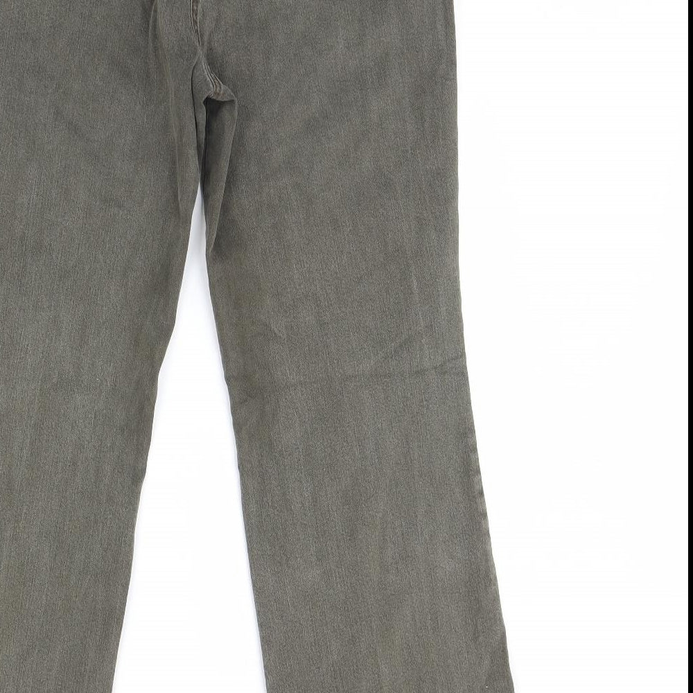 Frank Eden Womens Green Bootcut Jeans Size 34 in L29 in