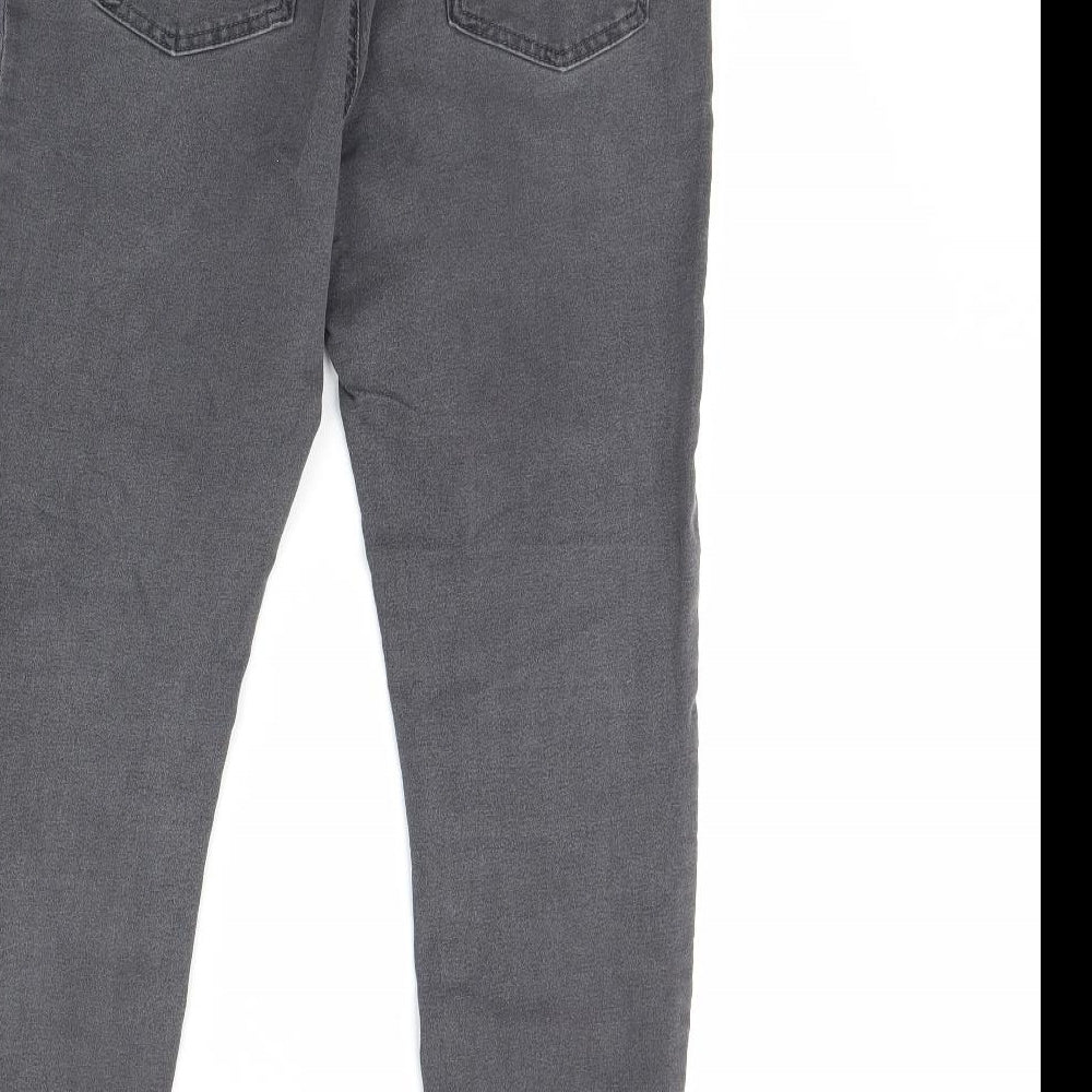 m&s Womens Grey Denim Jegging Jeans Size 10 L28 in
