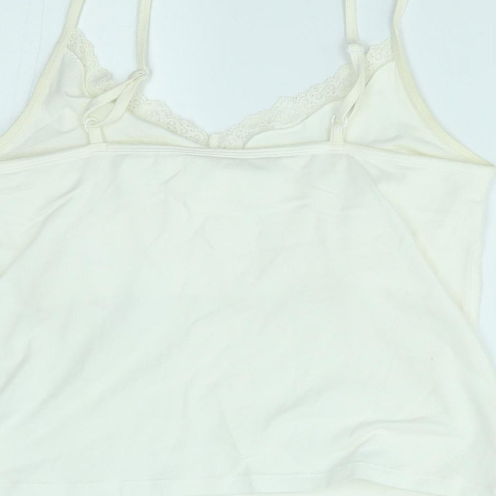 M&S Womens White Cami Nightshirt Size 14 - cropped