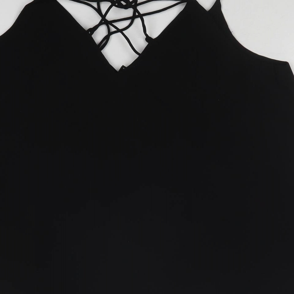 New Look Womens Black Basic T-Shirt Size 10