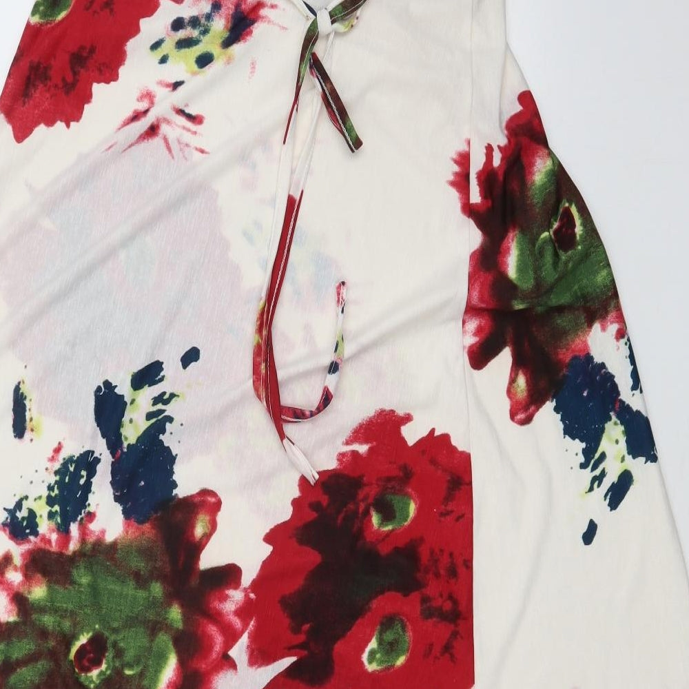 AX Womens Multicoloured Floral A-Line Size 10