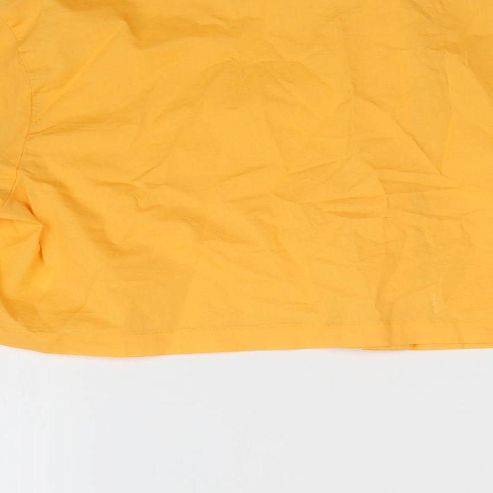 H&M Womens Orange Cropped Button-Up Size M