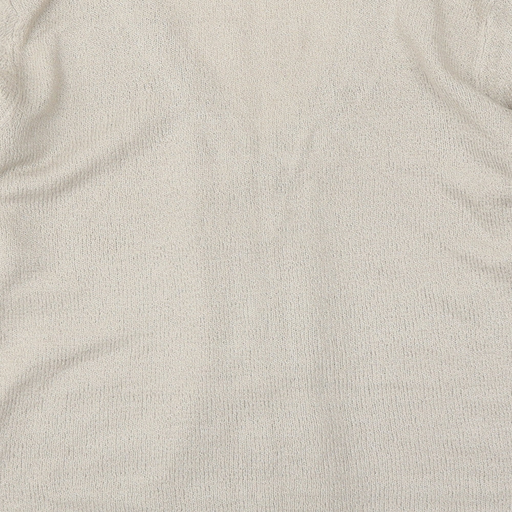 BM Womens Beige Cardigan Jumper Size S