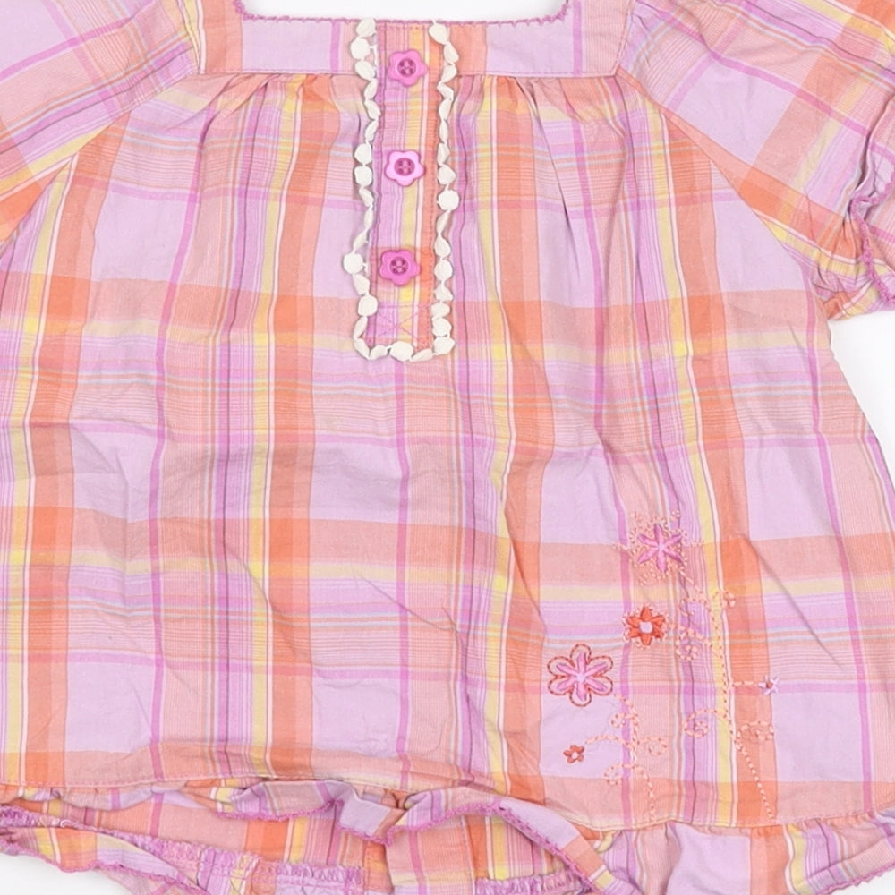 TU Girls Multicoloured Plaid Basic Button-Up Size 12-18 Months