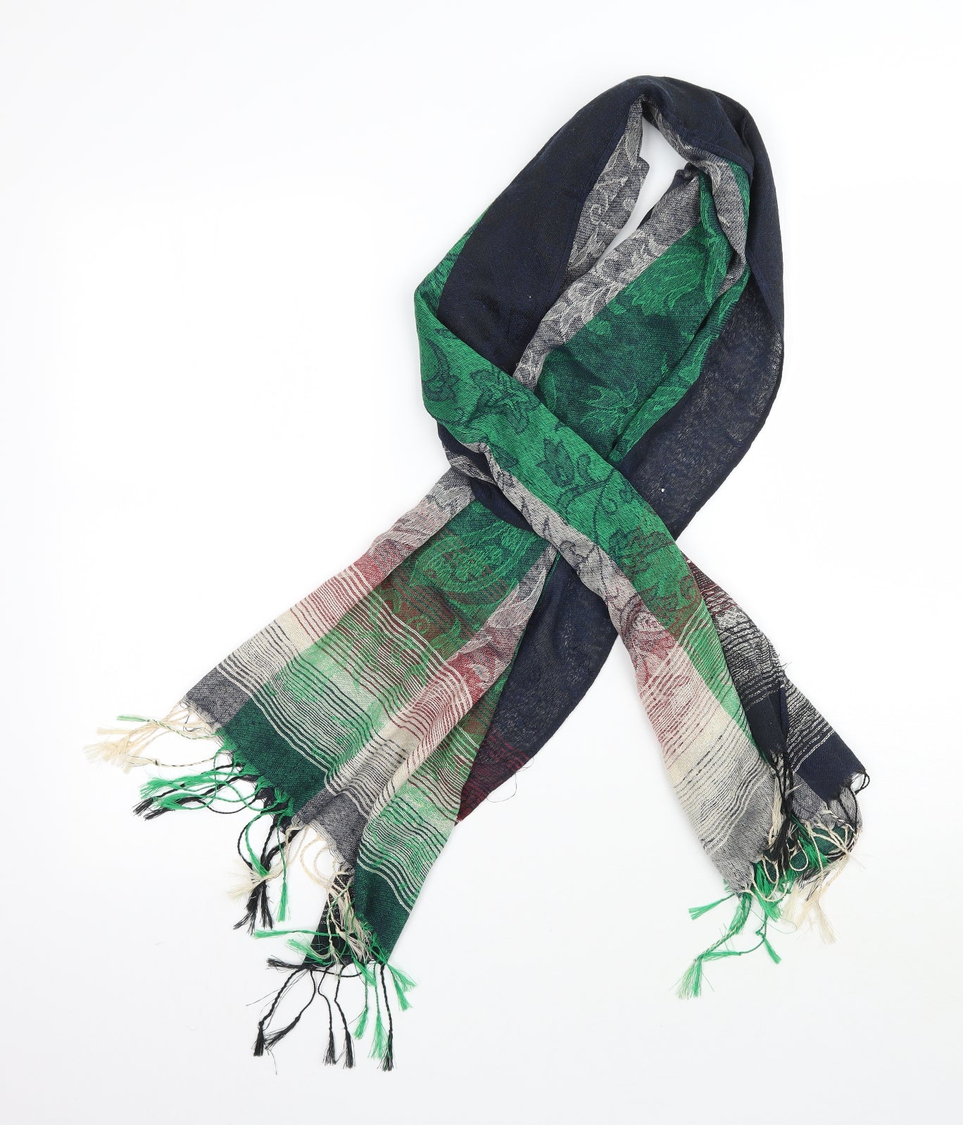 Preworn Womens Multicoloured Striped Scarf