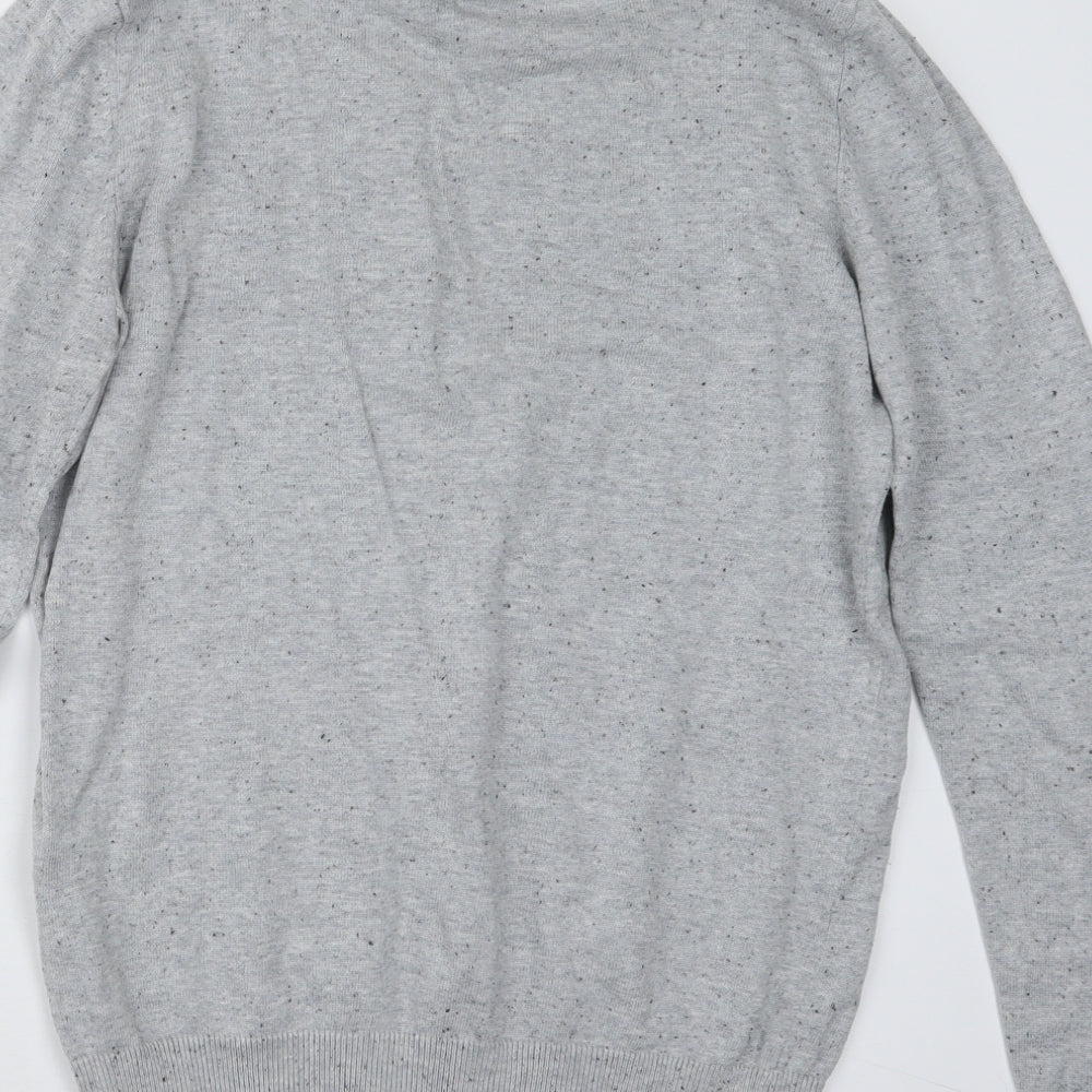 New Look Mens Grey Knit Pullover Jumper Size S