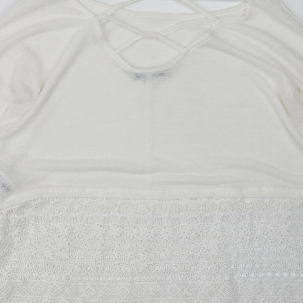 Next Womens White Pullover Jumper Size 10