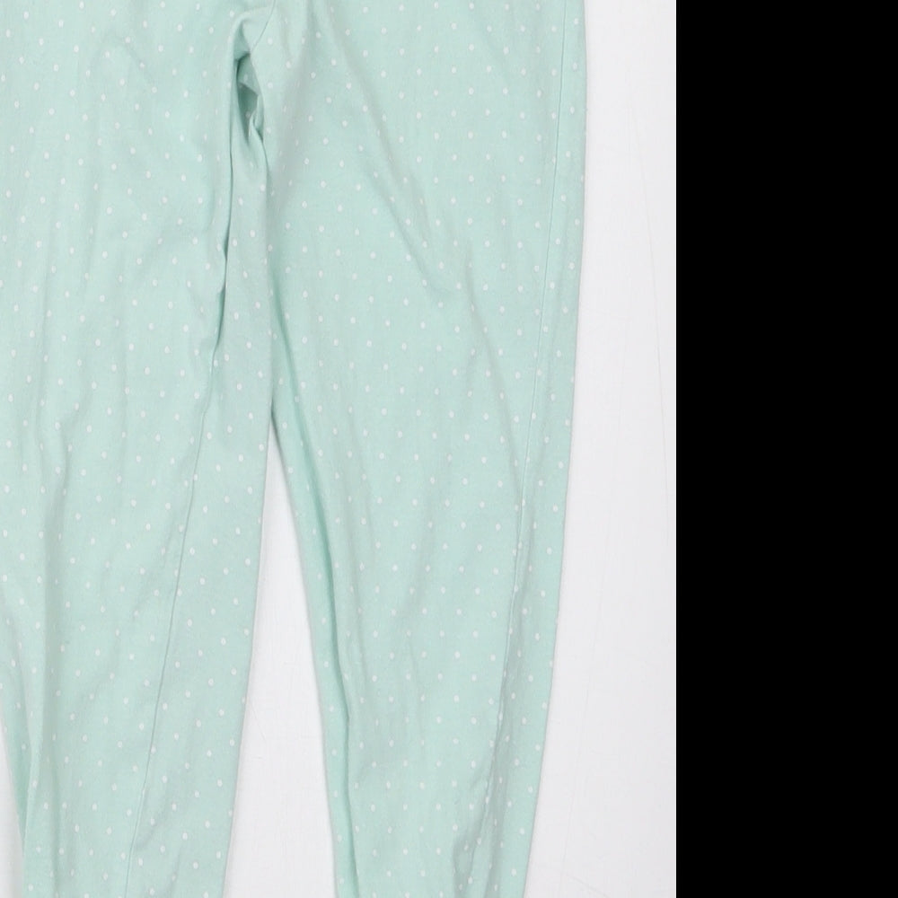 F&F Girls Green Polka Dot Carrot Trousers Size 6-7 Years