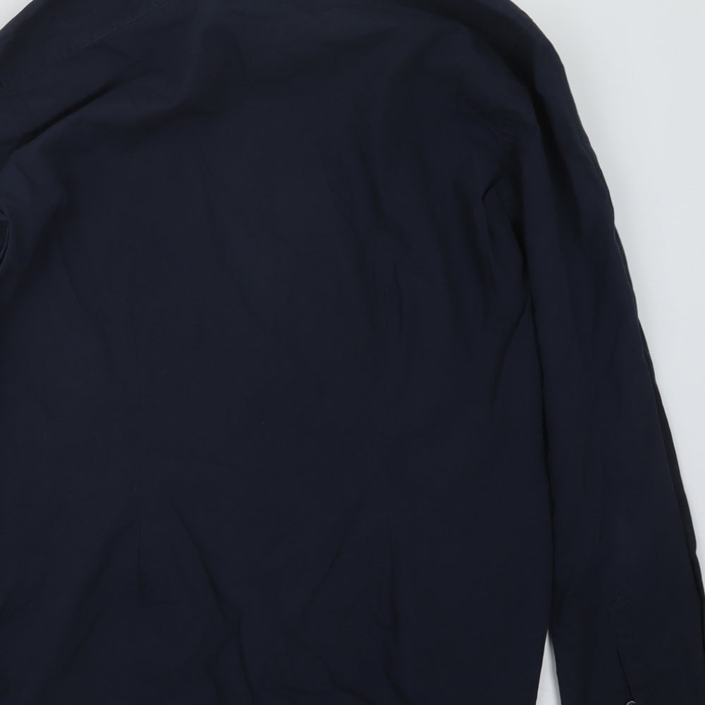 Next Mens Blue Button-Up Size 15