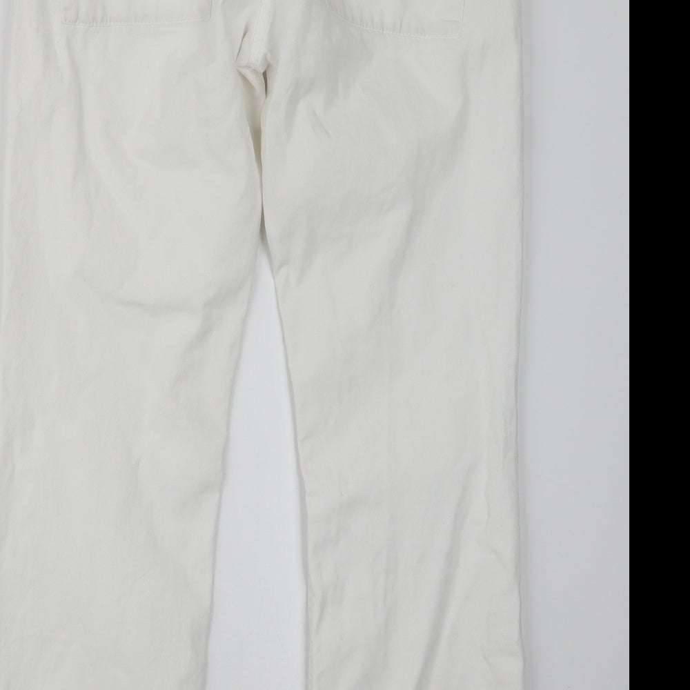 7 Days Womens White Trousers Size 12 L27.5 in
