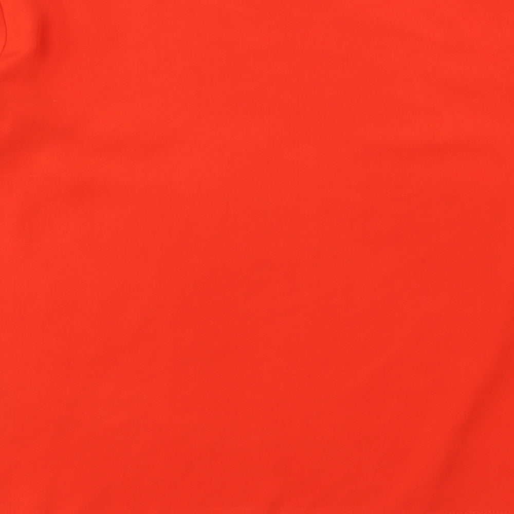 VILA Womens Red Basic Blouse Size L - Bell sleeve