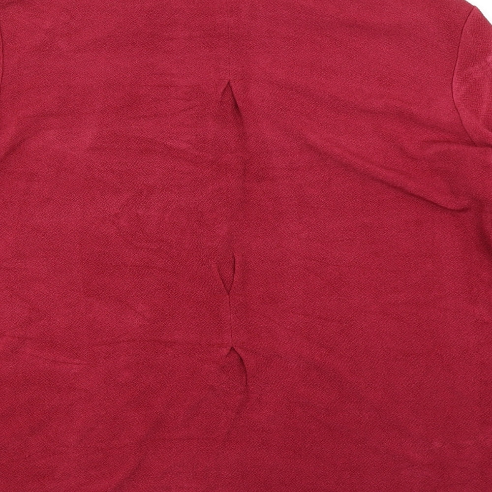 Orvis Womens Red Basic Button-Up Size M