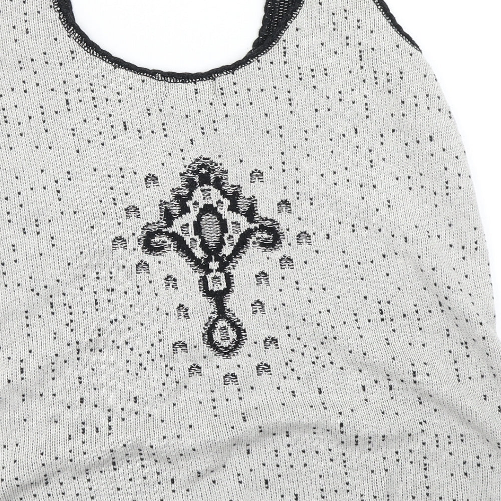 G21 Womens Grey Knit Basic Tank Size 14