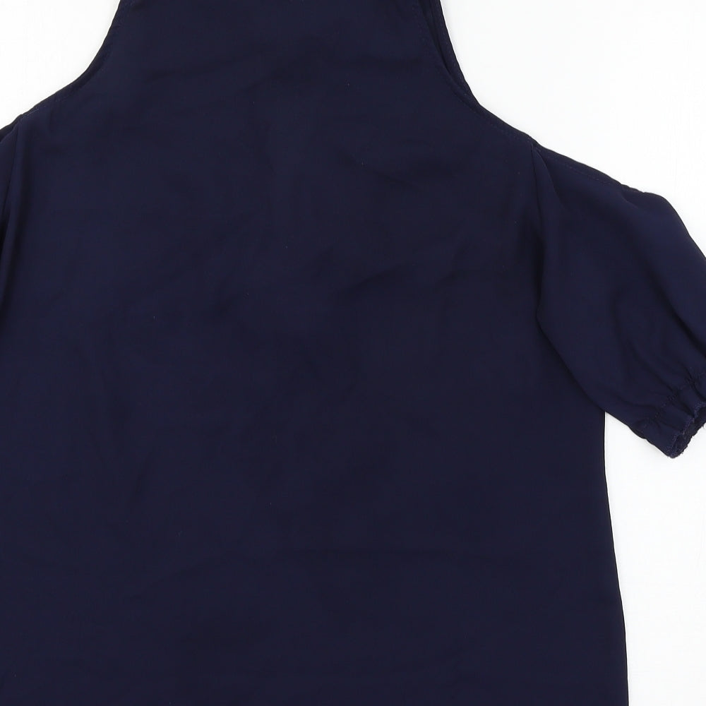 Urban Mist Womens Blue Basic Blouse Size 10