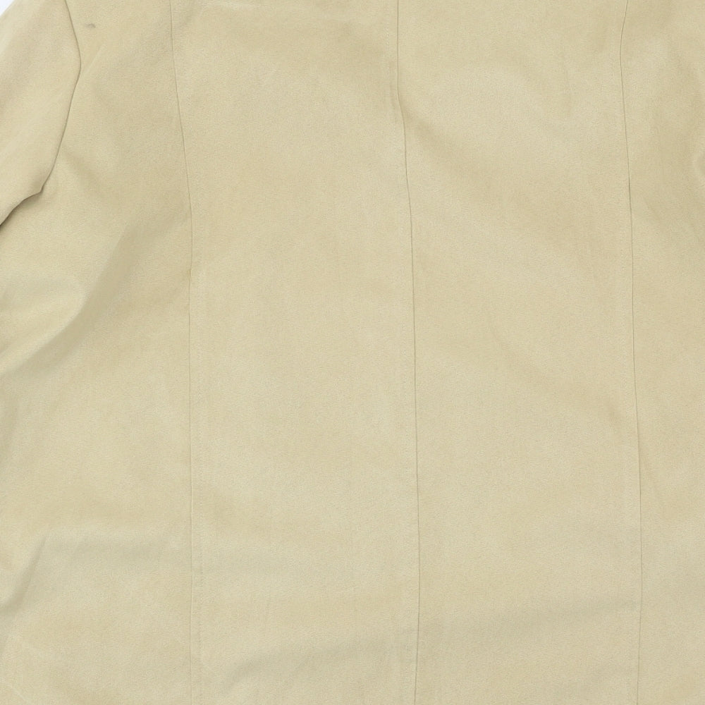 Klass Womens Beige Pea Coat Coat Size 14