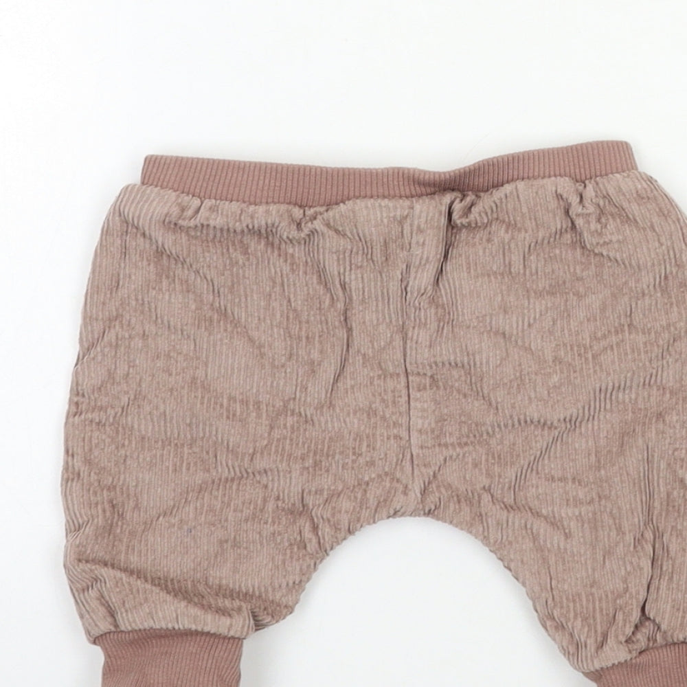 NEXT Baby Brown Corduroy Jogger Trousers Size 0-3 Months