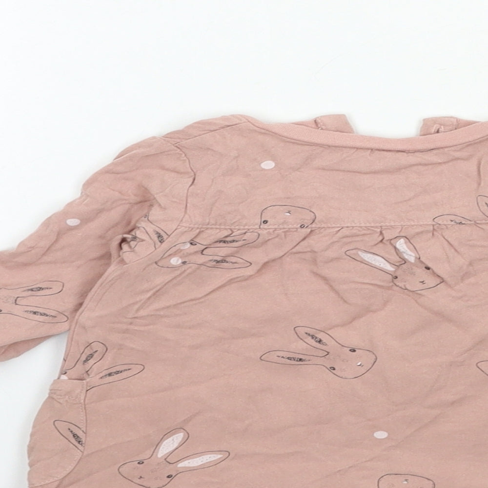 mamas & papas Baby Pink Basic T-Shirt Size 3-6 Months
