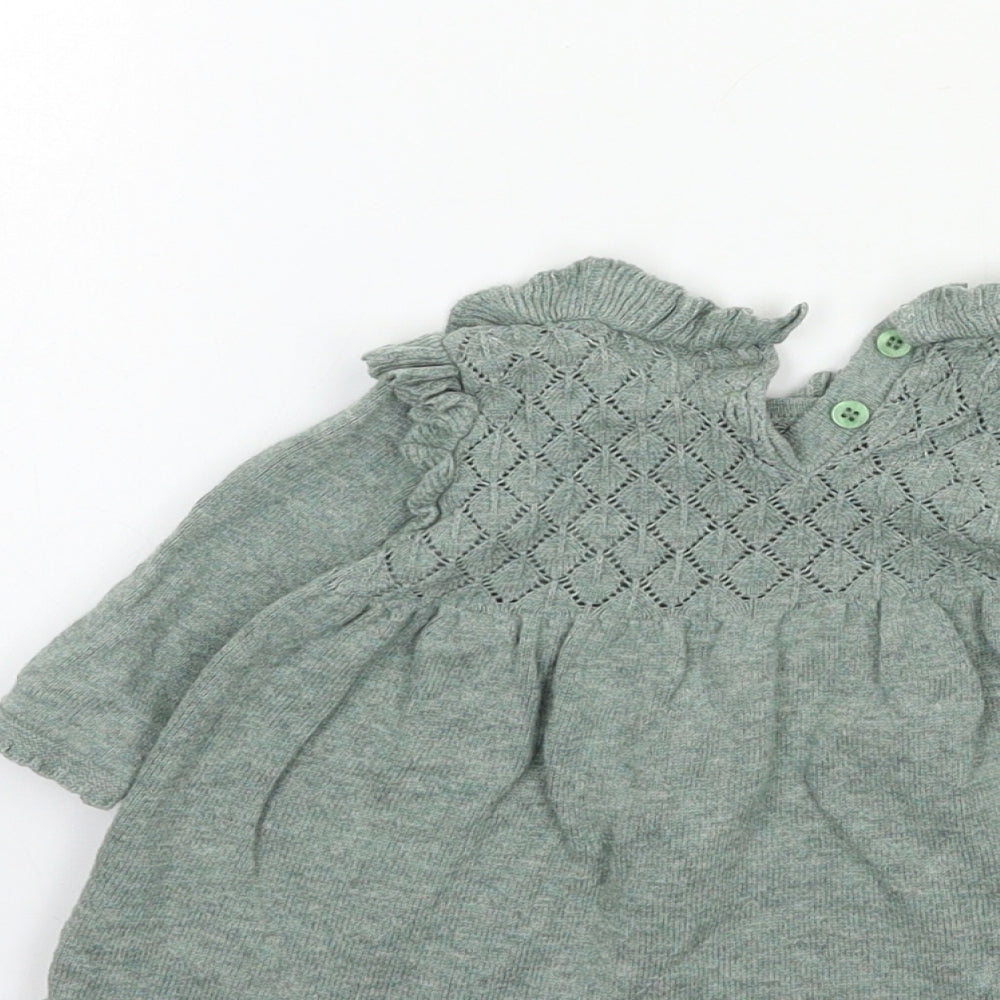 NEXT Baby Green Jumper Dress Size 0-3 Months