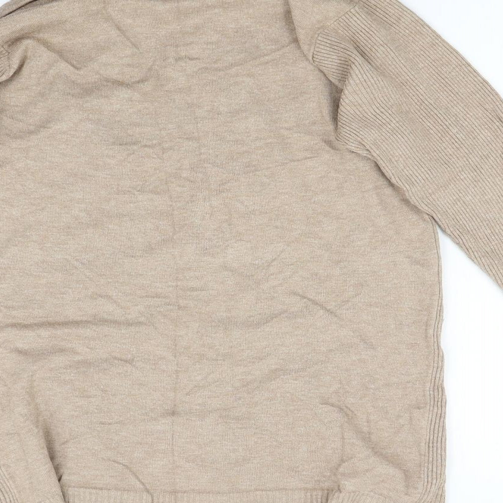 Bonmarché Womens Beige Knit Cardigan Jumper Size M