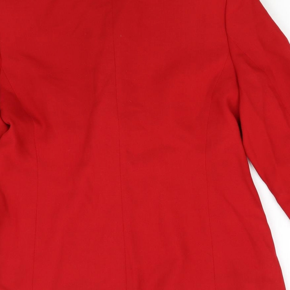 Civit Womens Red Jacket Suit Jacket Size 12