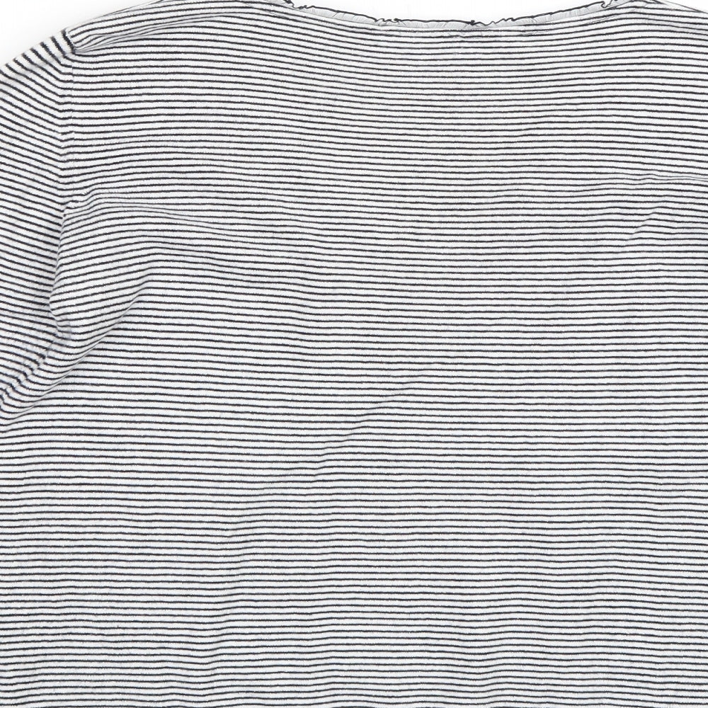 Bonmarché Womens White Striped Pullover Jumper Size 12