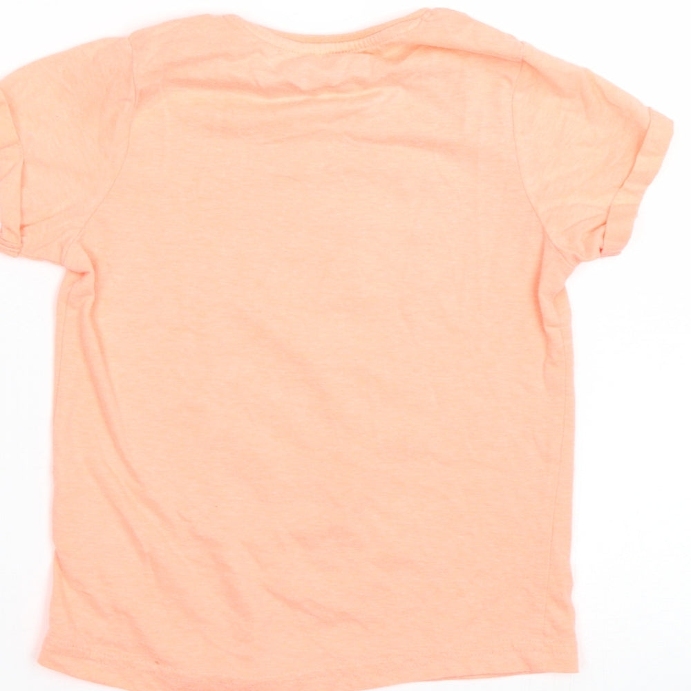 Primark Girls Orange Basic T-Shirt Size 7-8 Years - PINEAPPLE