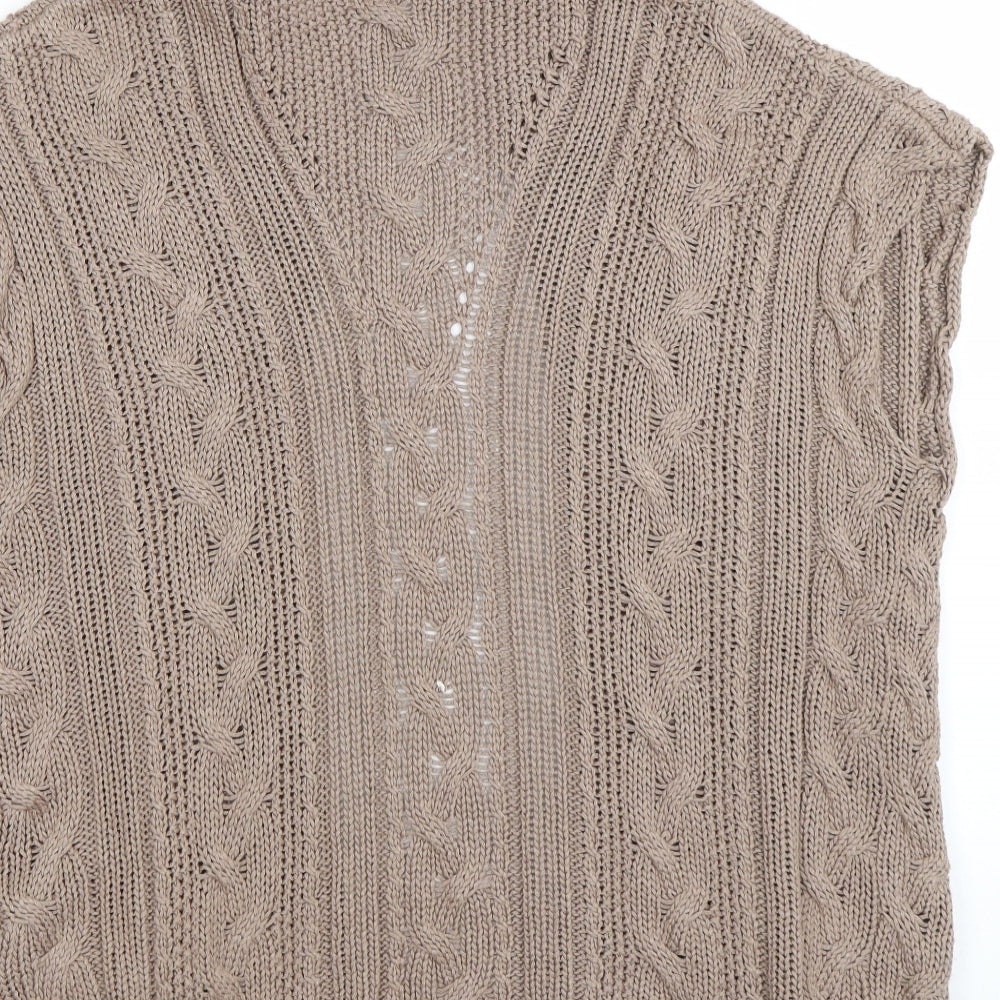 M&S Womens Brown Cardigan Jumper Size M