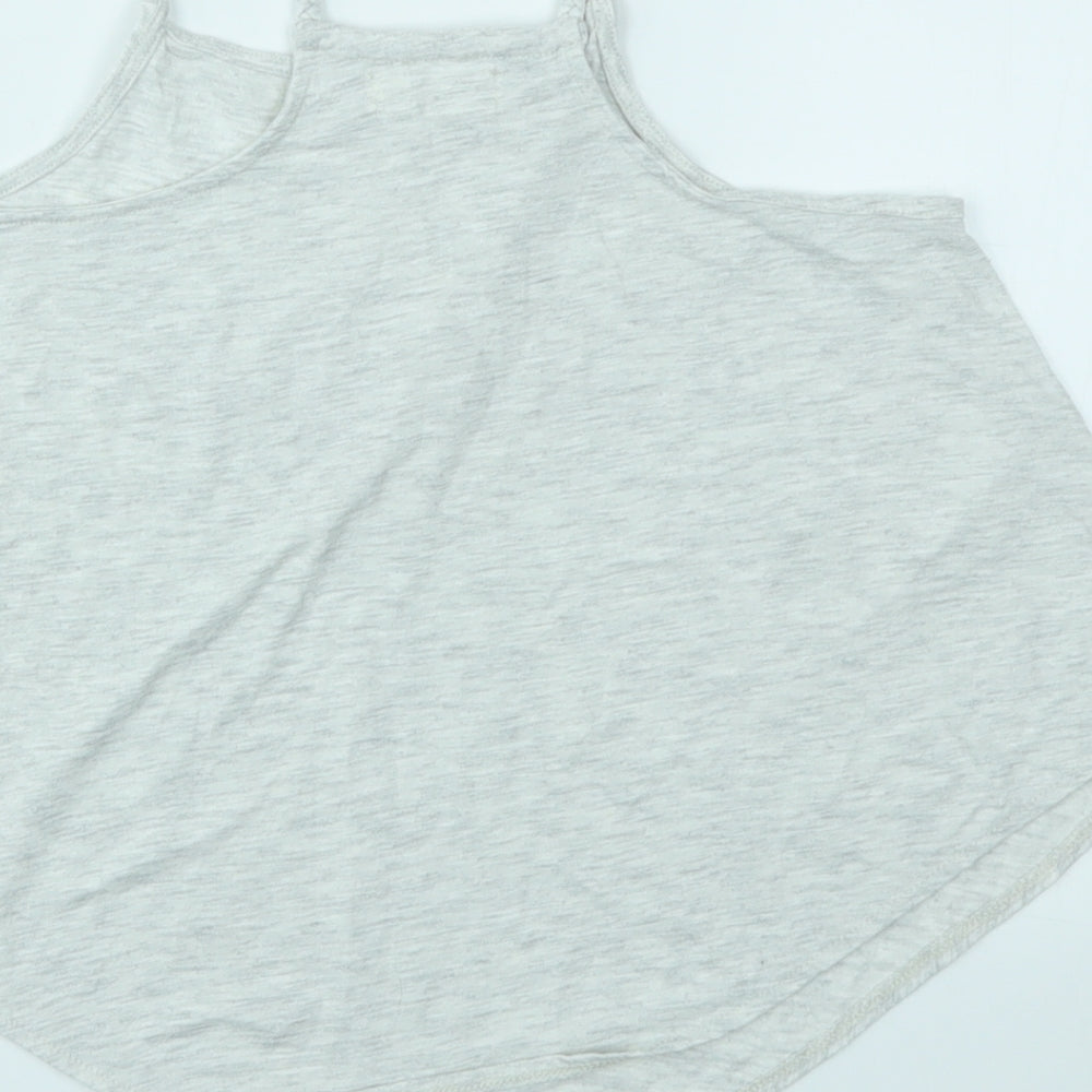 H&M Girls Grey Basic T-Shirt Size 9-10 Years