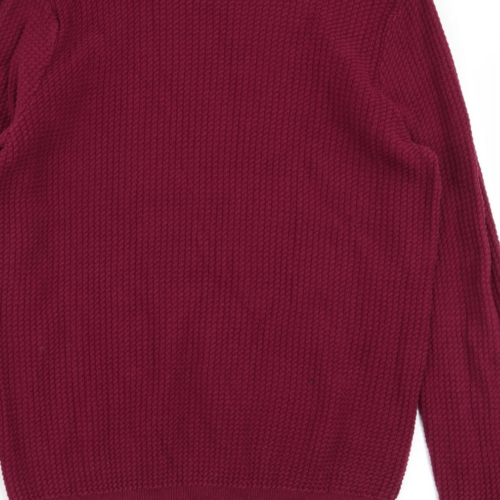 Marks & Spencer Mens Red Pullover Jumper Size L