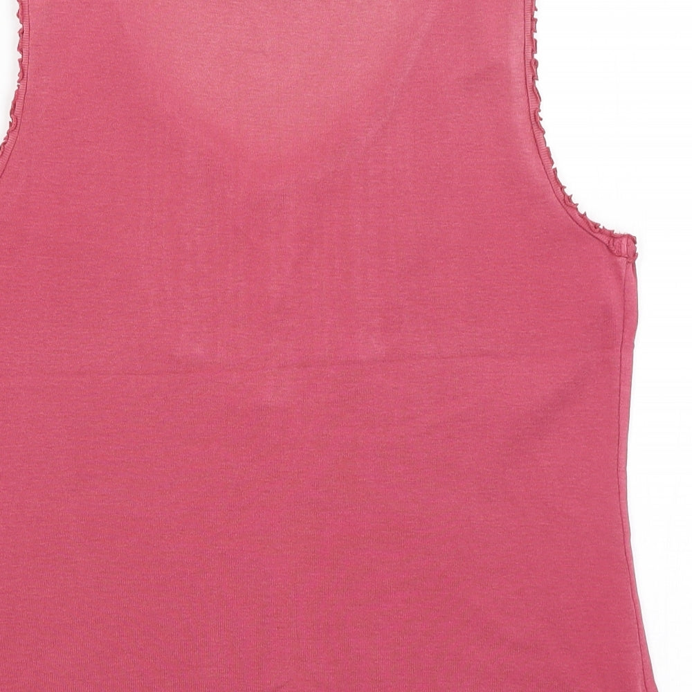Casual Club Womens Pink Basic Tank Size 14