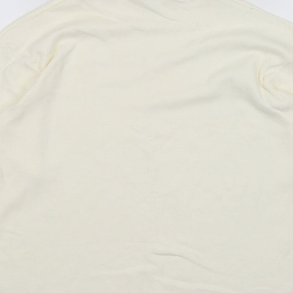 Brettles Womens Ivory Basic T-Shirt Size XL