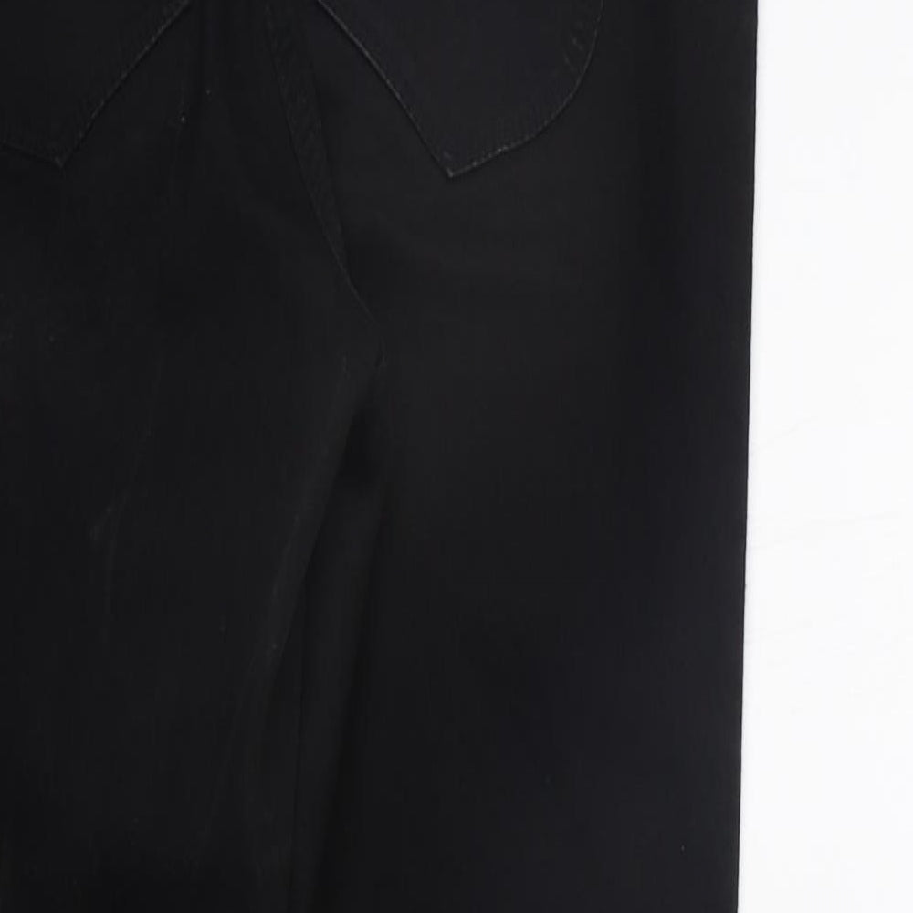 Papaya Womens Black Trousers Size 12 L27 in