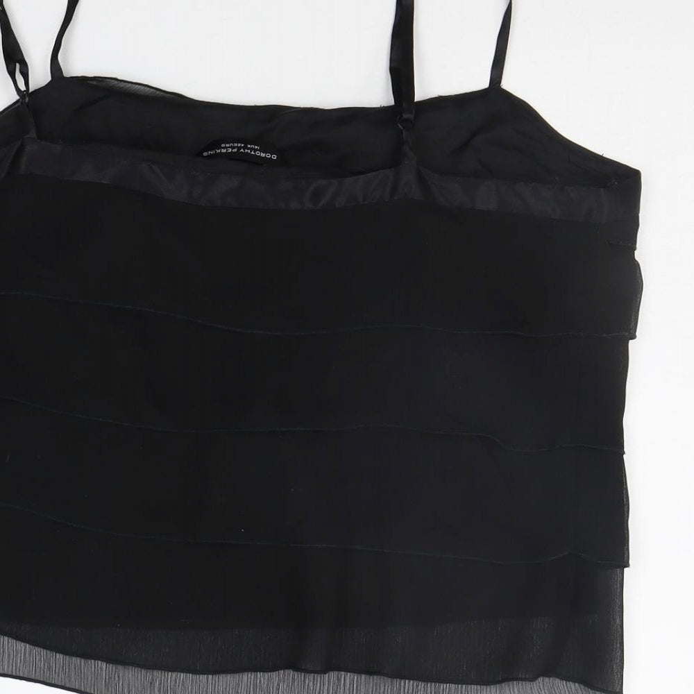 Dorothy Perkins Womens Black Basic Tank Size 14